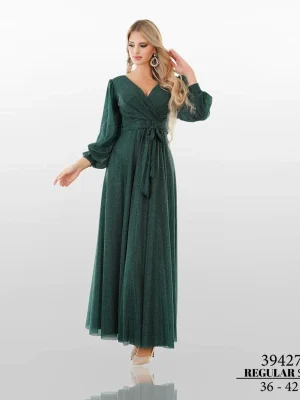 Robe de soirée manches longues pailletée-Keya-mariage-Mulhouse
