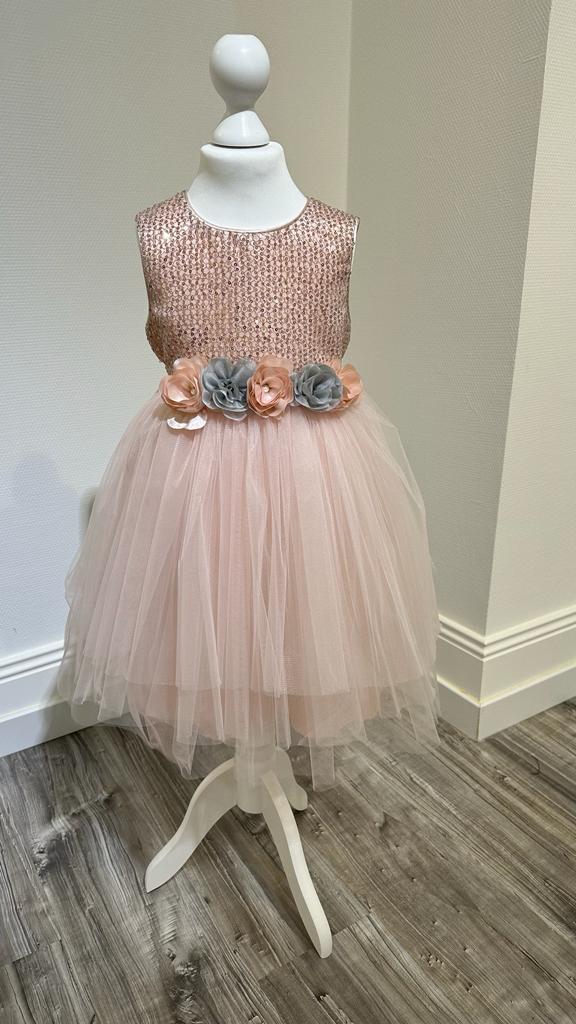 Robe de princesse ceinture fleurie pour enfant