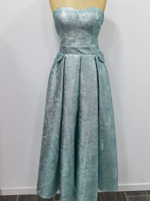 Robe mi longue en taffetas chez Keya mariage Mulhouse
