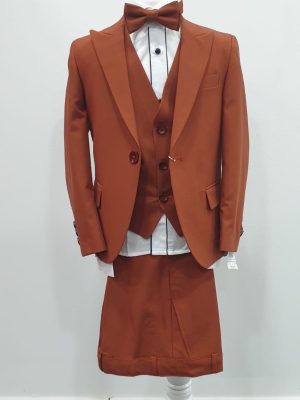 Costume garçon terracotta chez Keya Mariage Mulhouse