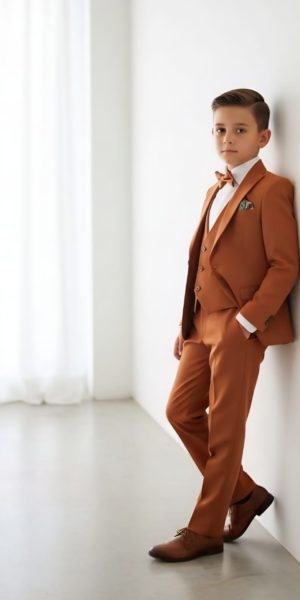 Costume garçon terracotta chez Keya mariage Mulhouse