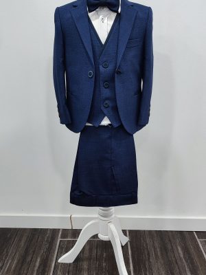 Costume enfant bleu marine père et fils chez Keya mariage Mulhouse