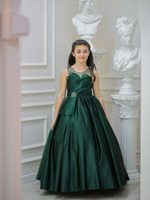 Robe princesse enfant satin chez Keya mariage Mulhouse