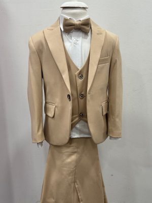 Costume enfant beige père et fils chez Keya mariage Mulhouse