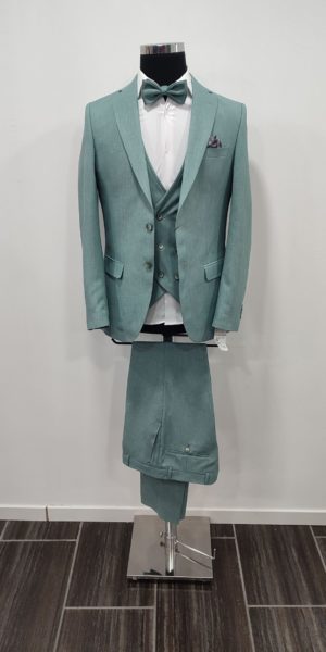 Costume homme vert sauge père et fils chez Keya mariage Mulhouse