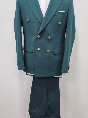 Costume homme vert croisé chez Keya mariage Mulhouse