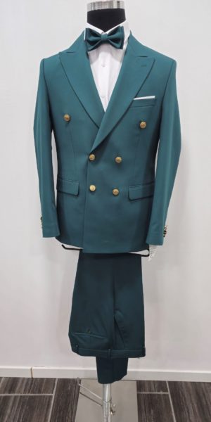 Costume homme vert croisé chez Keya mariage Mulhouse