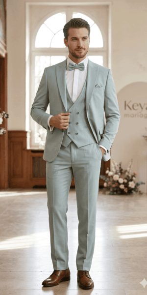 Costume homme vert menthe