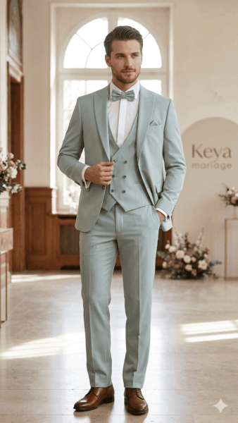 Costume homme vert menthe