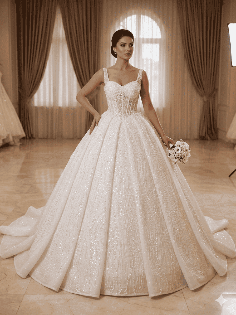 Robe de mariée Princesse Scintillante - La Majestueuse chez Keya mariage Mulhouse